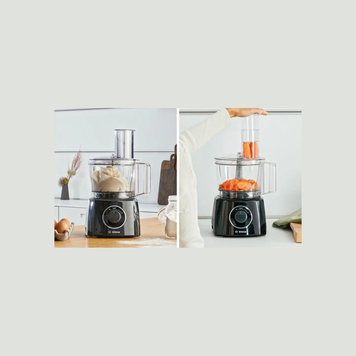Bosch | Food Processor MultiTalent 3 Plus | MCM3PM386 | 900 W | Number of speeds 2 | Bowl capacity 2.3 L | Black/Stainless steel