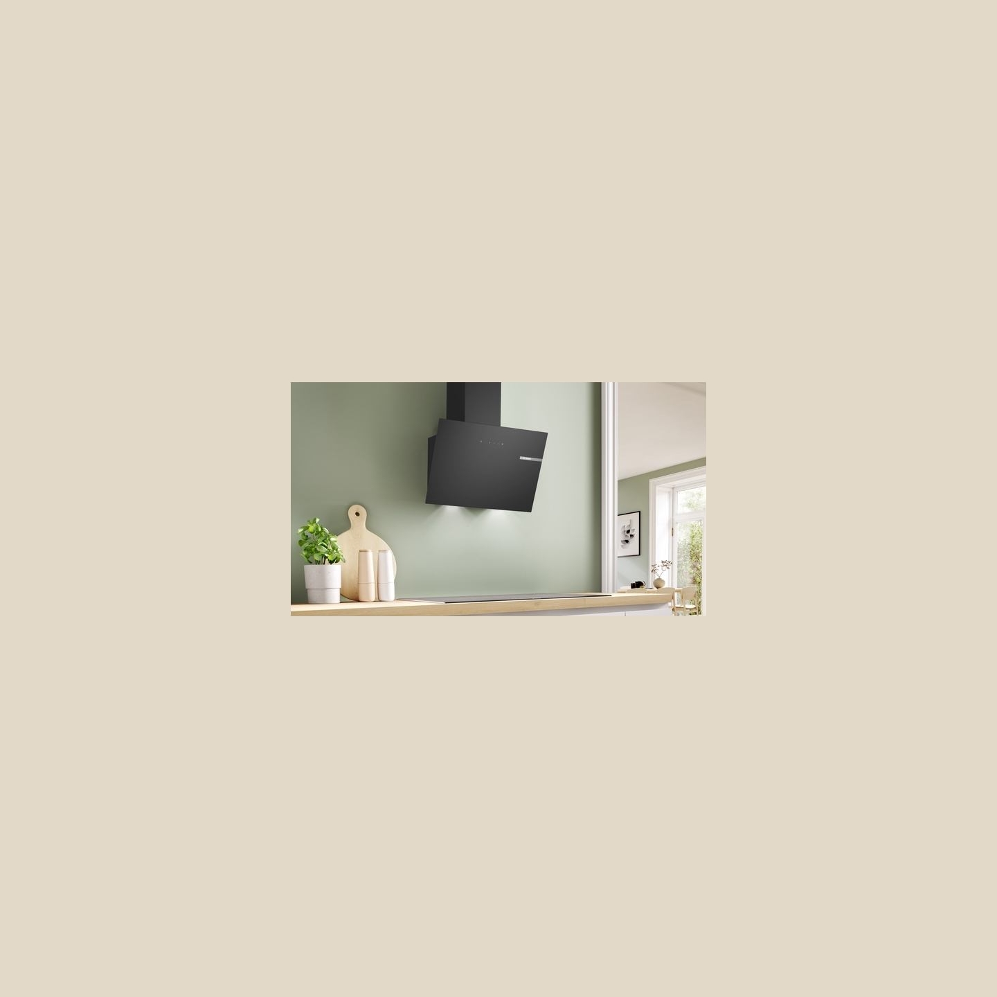 Bosch | Hood | DWK65DK60 | Wall mounted | Energy efficiency class A | Width 59 cm | 430 m³/h | Electronic control | LED | Black