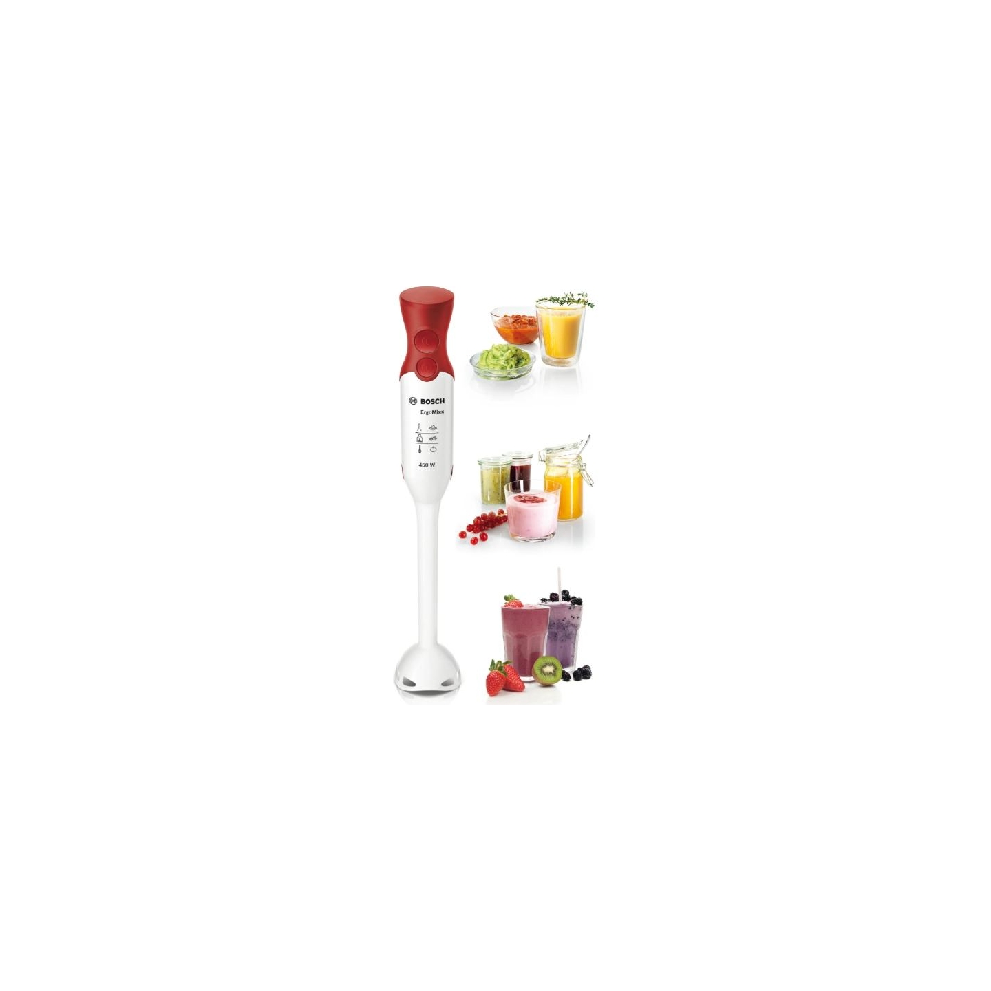 Bosch | Hand Blender | MSM64010 ErgoMixx | Hand Blender | 450 W | Number of speeds 2 | Turbo mode | White