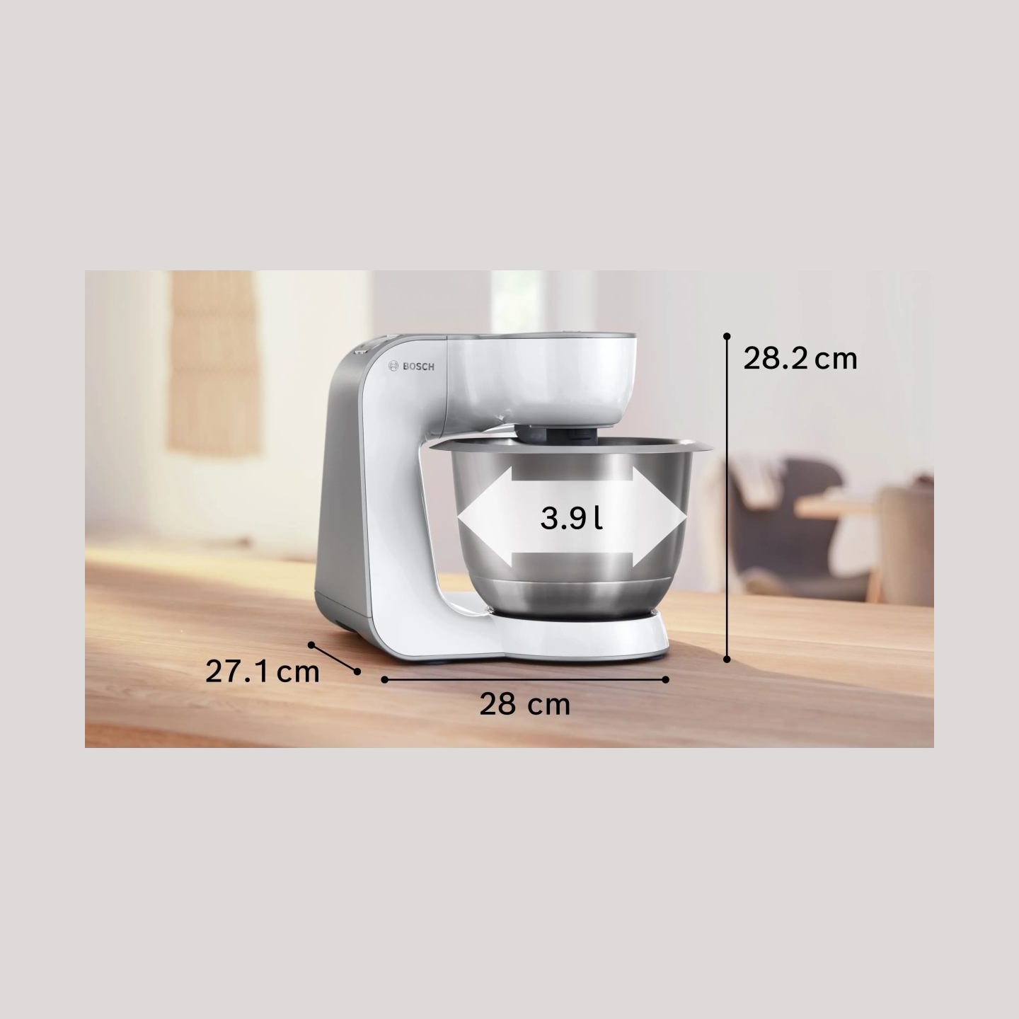 Bosch | Kitchen Machine | MUM58200 | 1000 W | Number of speeds 7 | Bowl capacity 3.9 L | White