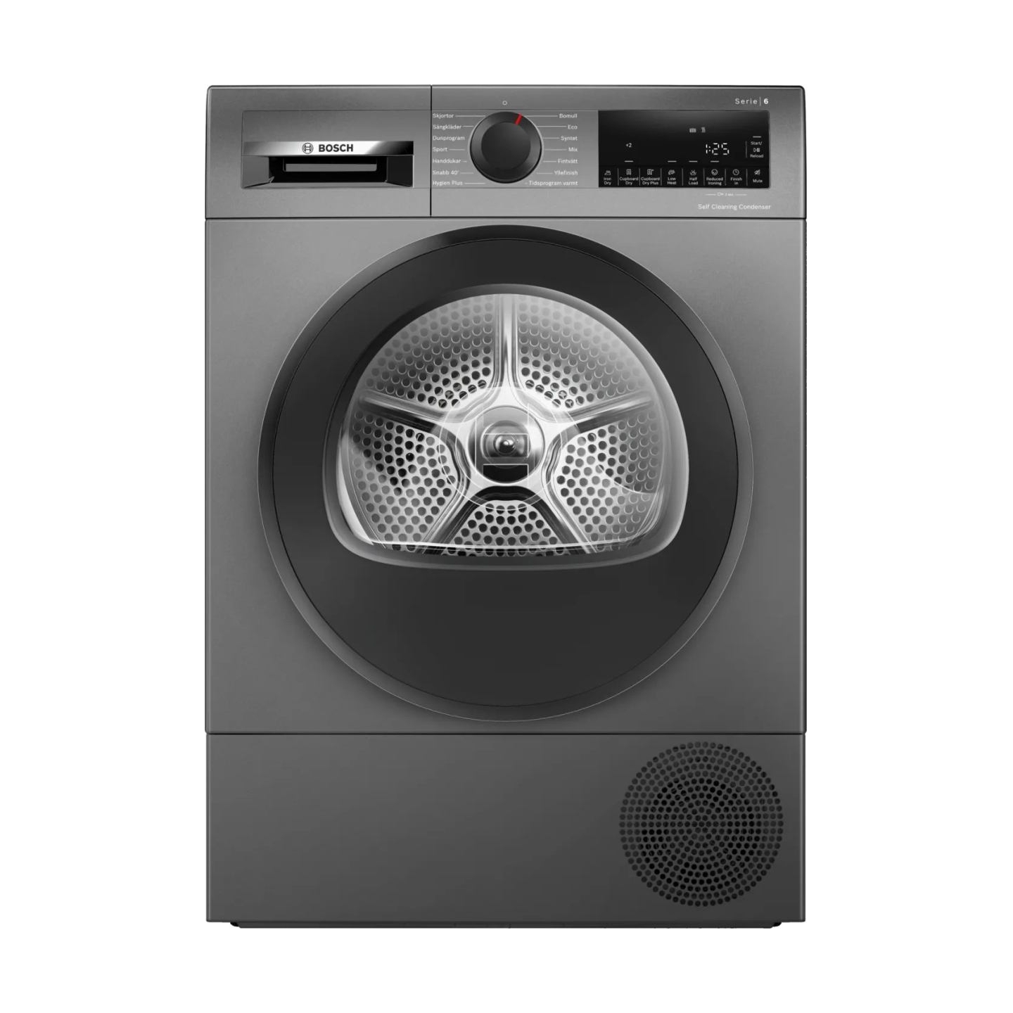 Bosch Dryer Machine with Heat Pump | WQG245DXSN | Energy efficiency class Class C | Front loading | 9 kg | Condensation | LCD | 
