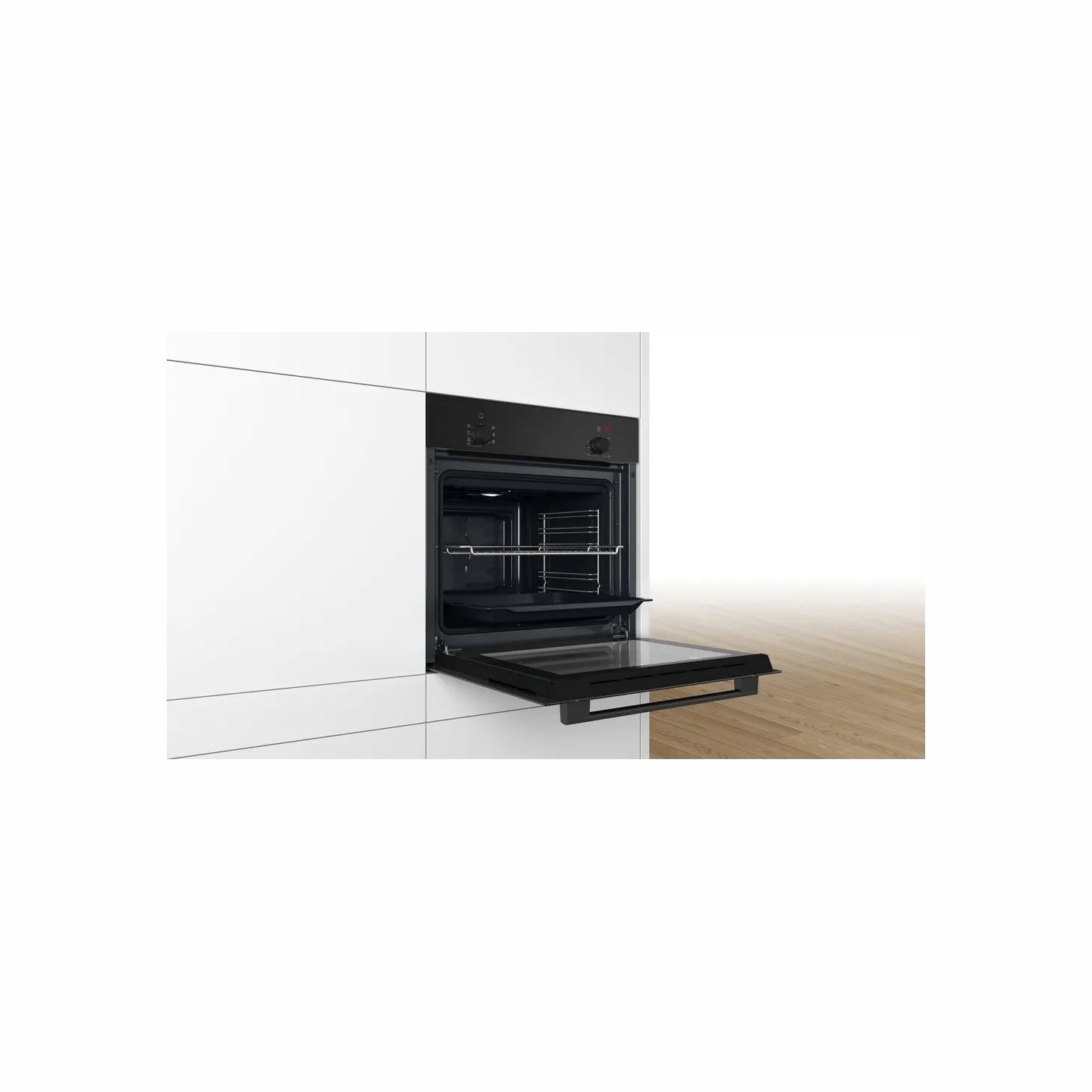 Bosch Oven | HBF010BA1 | 66 L | Electric | Manual | Knobs | Height 59.5 cm | Width 59.4 cm | Black