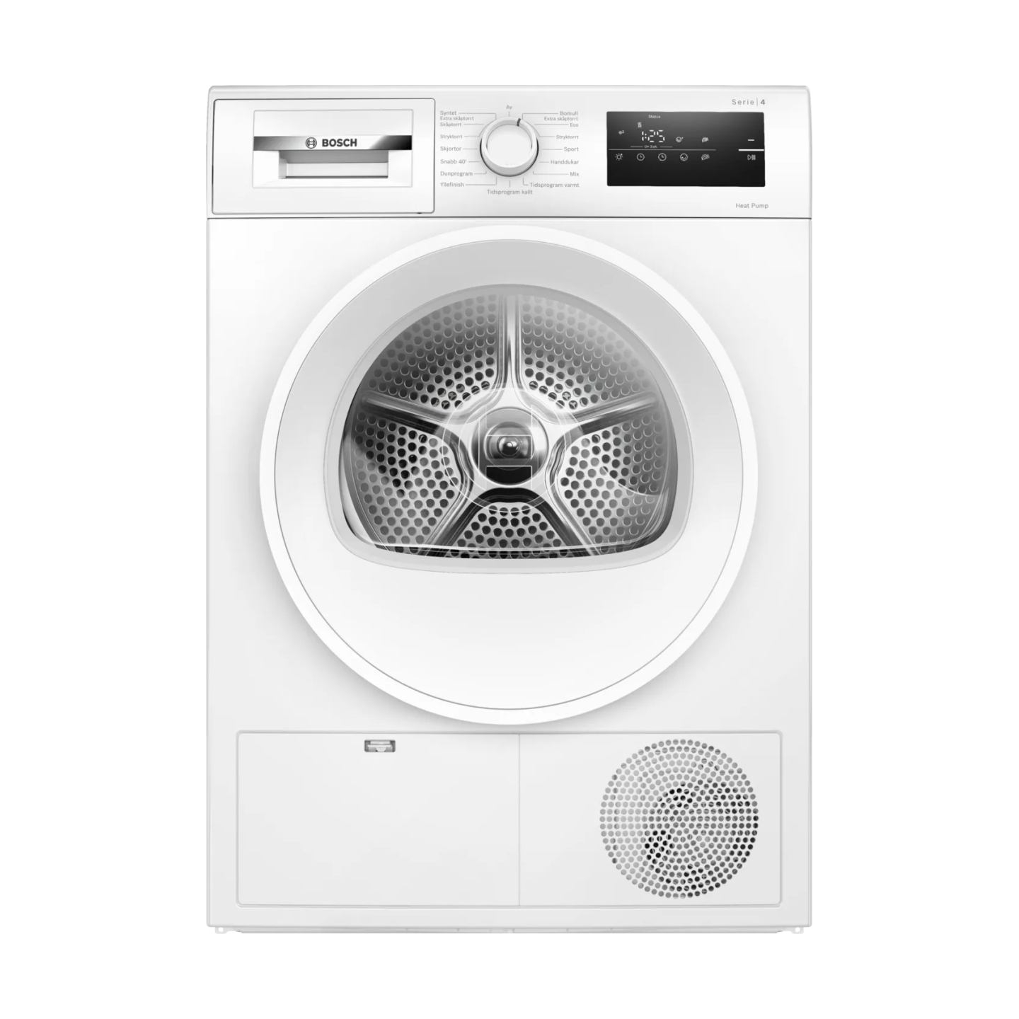 Bosch Dryer WTH85V0MSN, 8kg, Energy class E, Heat Pump, White / WTH85V0MSN