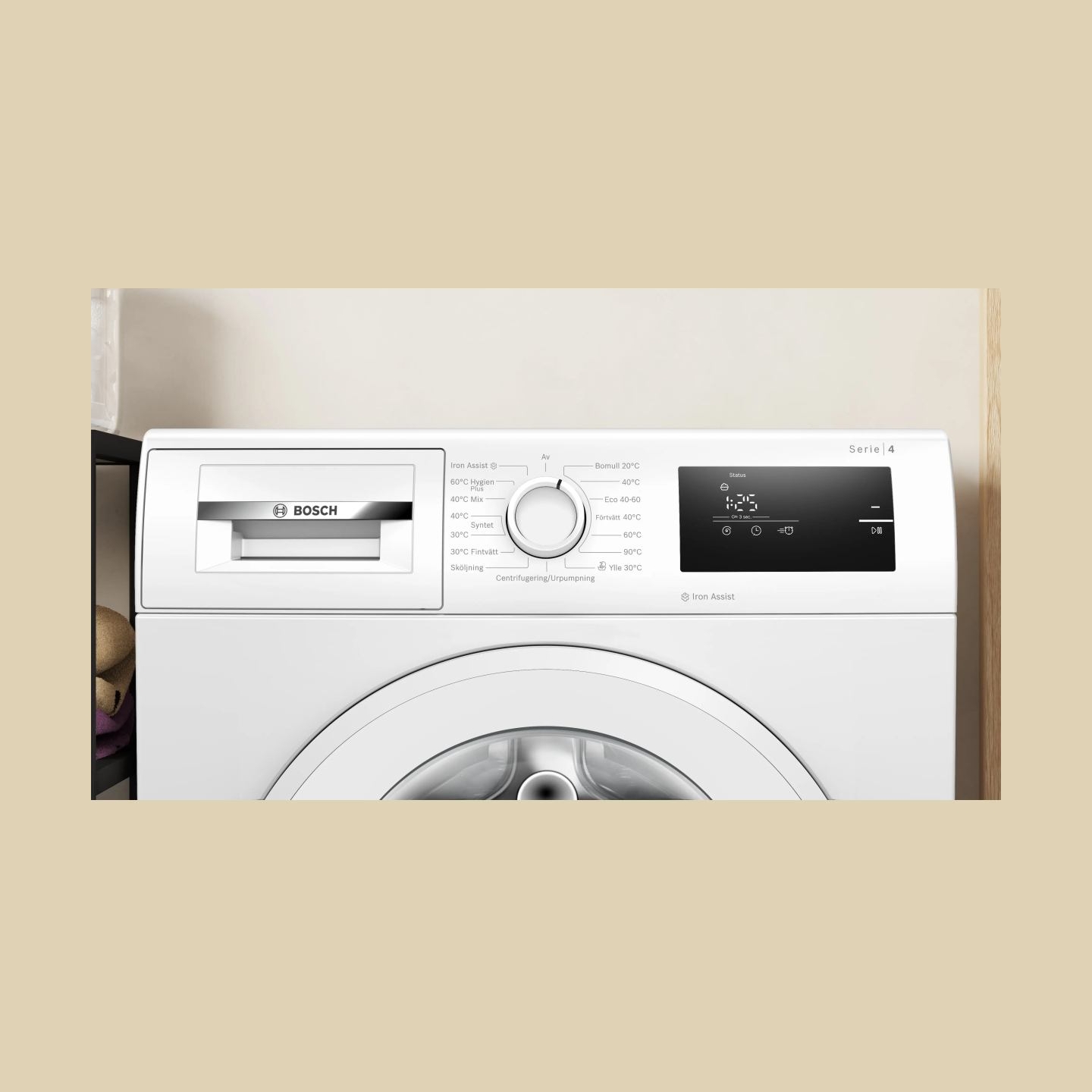 Bosch Washing machine | WAN2808LSN | Energy efficiency class A | Front loading | Washing capacity 8 kg | 1400 RPM | Depth 63 cm 
