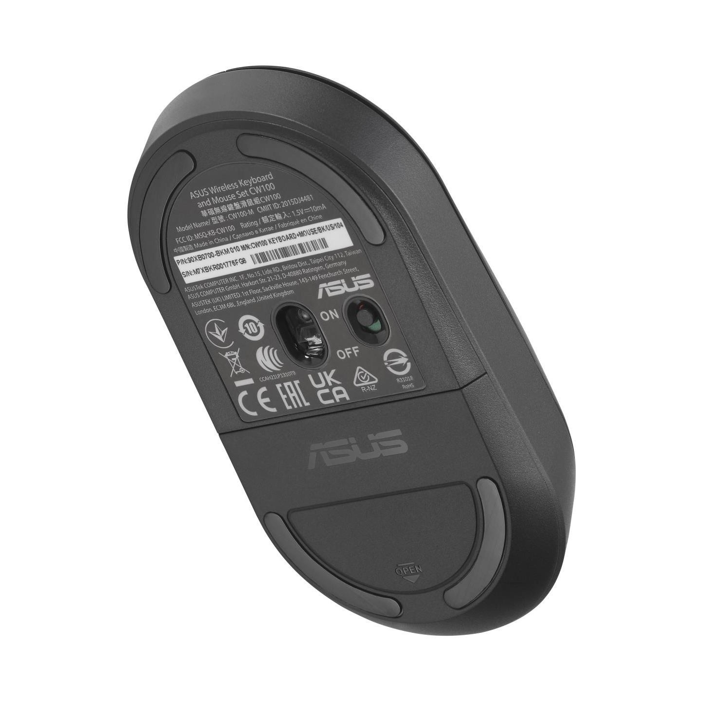 Asus CW100 | Keyboard and Mouse Set | Wireless | US-ENG | Black