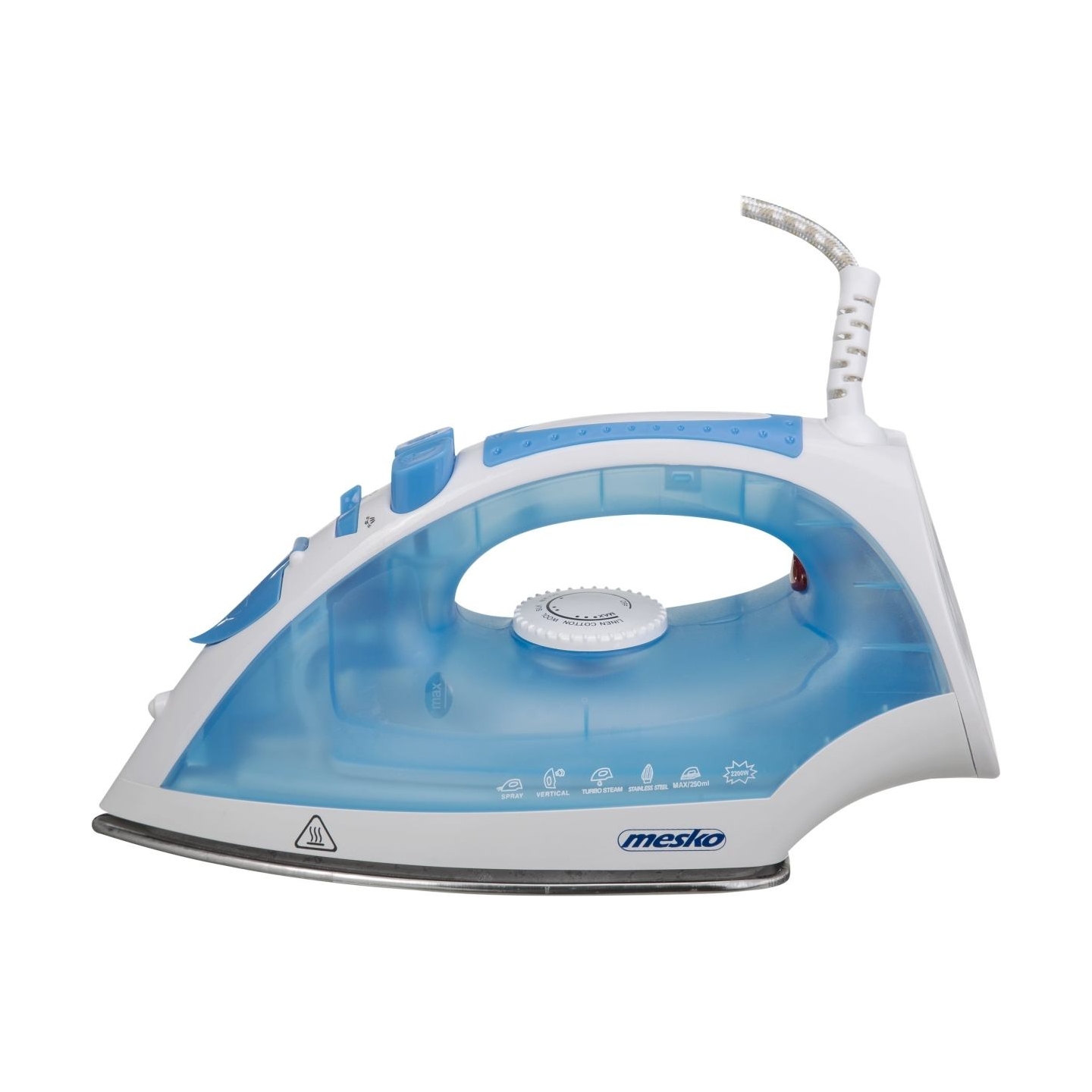 Mesko Iron | Mesko | MS 5023 | With cord | 2200 W | Blue/White