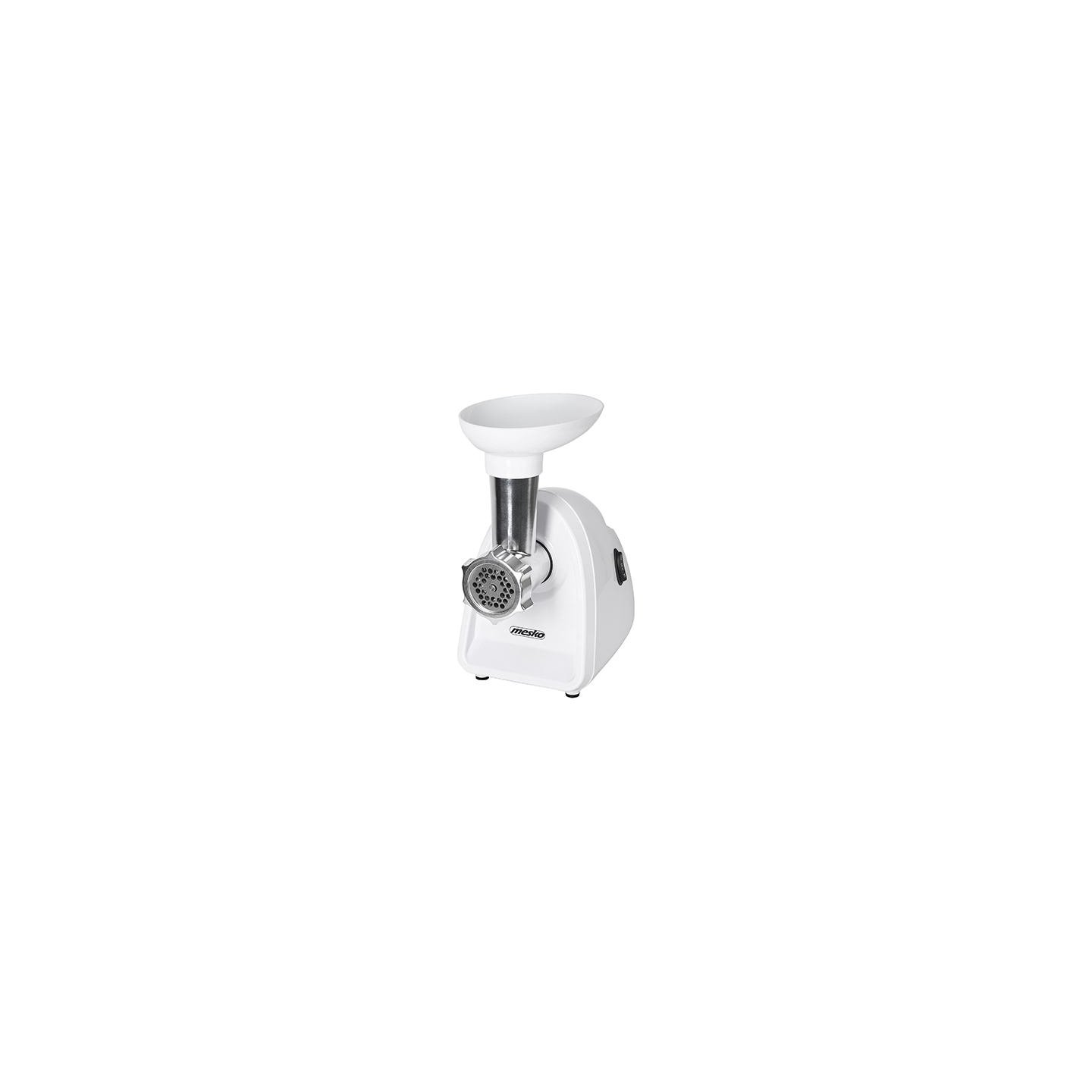 Mesko | Meat mincer | MS 4809 | White | 350 W | Middle size sieve; mince sieve; poppy sieve; plunger; sausage filler