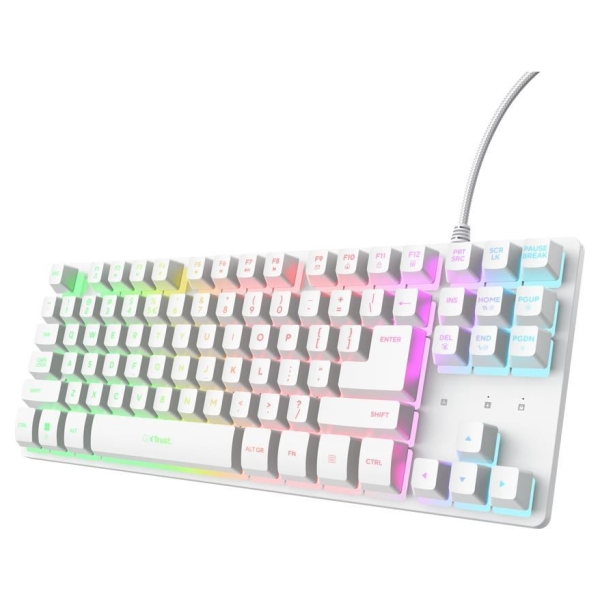 Trust KEYBOARD USB GXT 833W THADO/TKL ENG WHITE 25894 TRUST