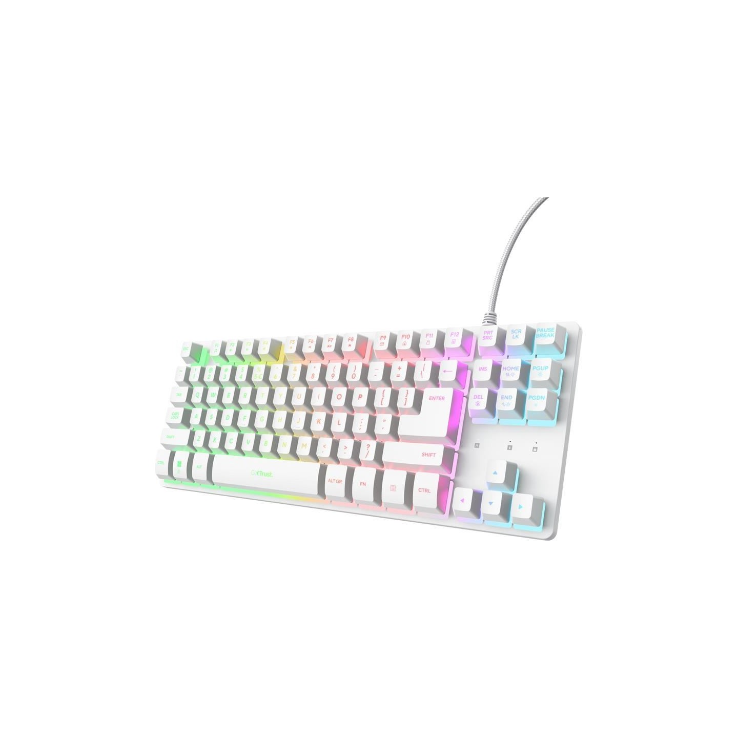 Trust KEYBOARD USB GXT 833W THADO/TKL ENG WHITE 25894 TRUST