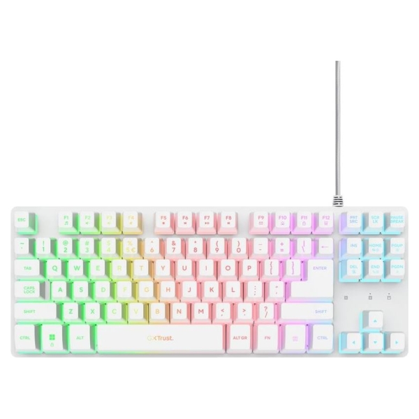 Trust KEYBOARD USB GXT 833W THADO/TKL ENG WHITE 25894 TRUST