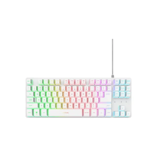 Trust KEYBOARD USB GXT 833W THADO/TKL ENG WHITE 25894 TRUST