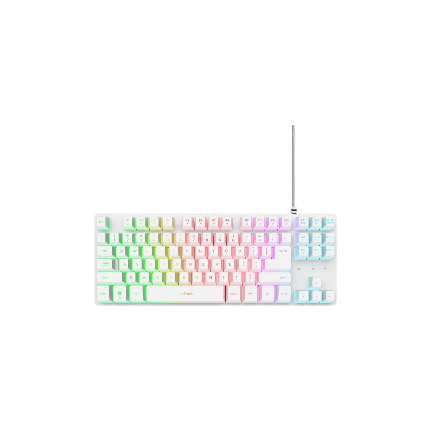 Trust KEYBOARD USB GXT 833W THADO/TKL ENG WHITE 25894 TRUST