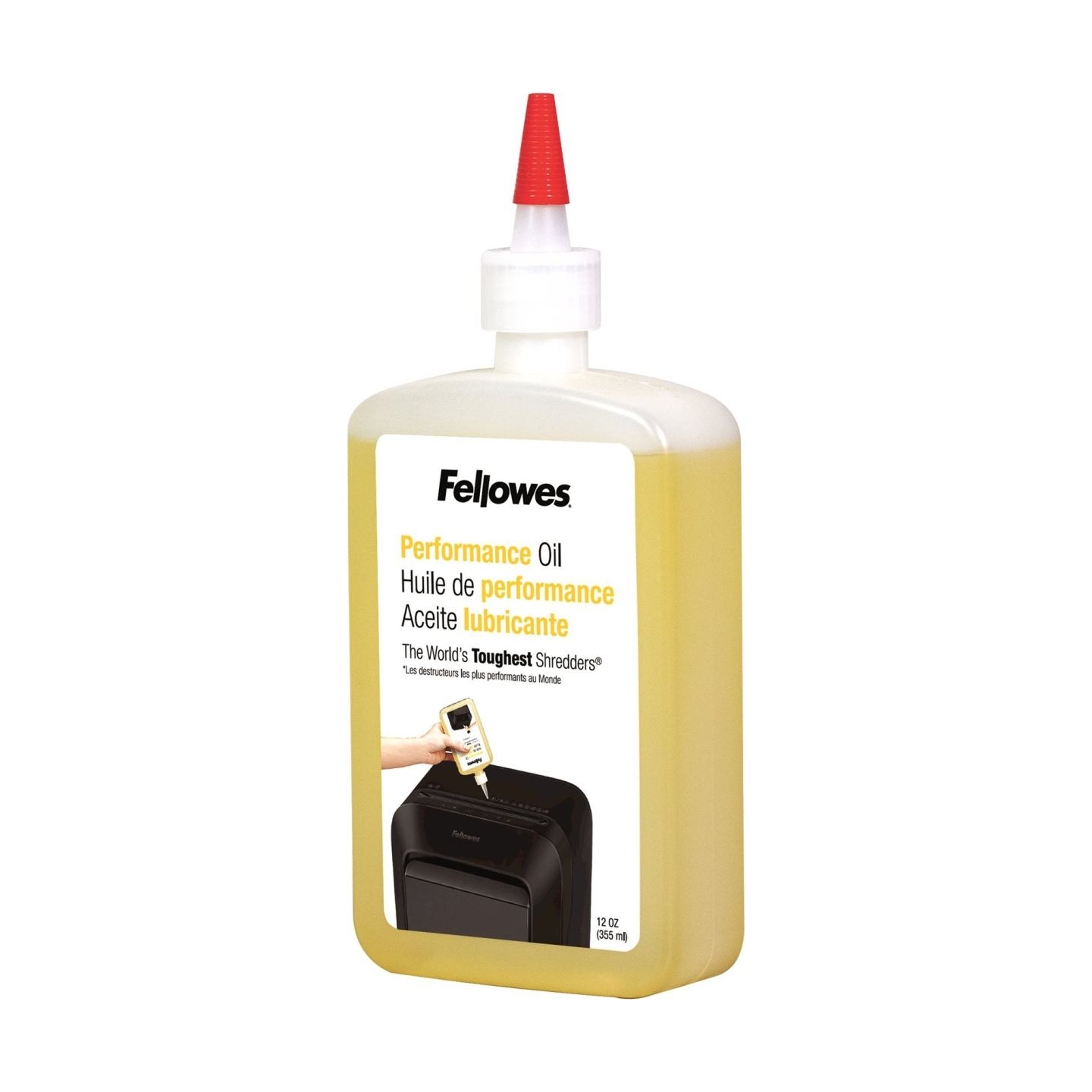 Fellowes | Shredder Oil 355 ml | For use with all Fellowes cross-cut and micro-cut shredders. Oil shredder each time wastebasket
