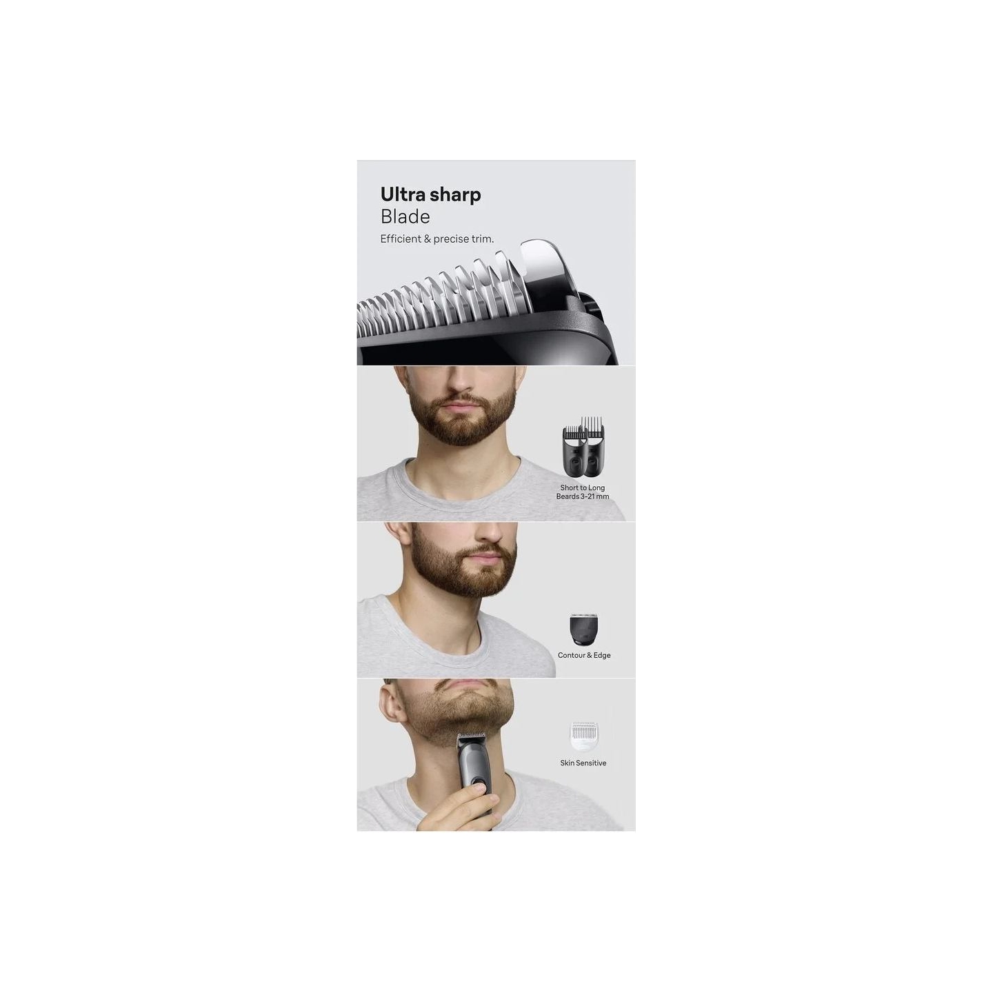 Braun 4-in-1 Grooming Kit | All-in-One Series 3 AIO3500 | Cordless | Number of length steps 14 | Black