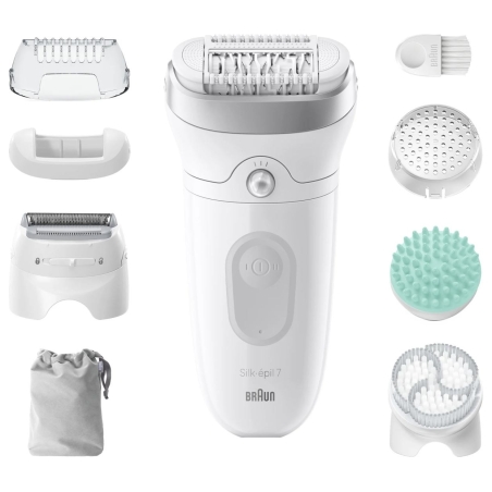 Braun | Epilator | Silk-épil SE7-081 | Operating time (max) 40 min | Number of power levels 1 | Wet & Dry | White