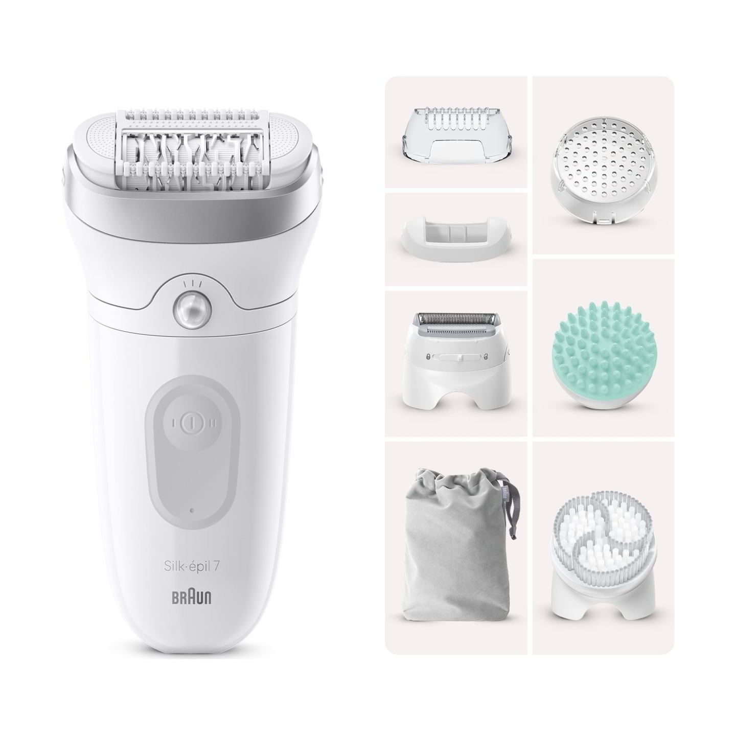 Braun | Epilator | Silk-épil SE7-081 | Operating time (max) 40 min | Number of power levels 1 | Wet & Dry | White