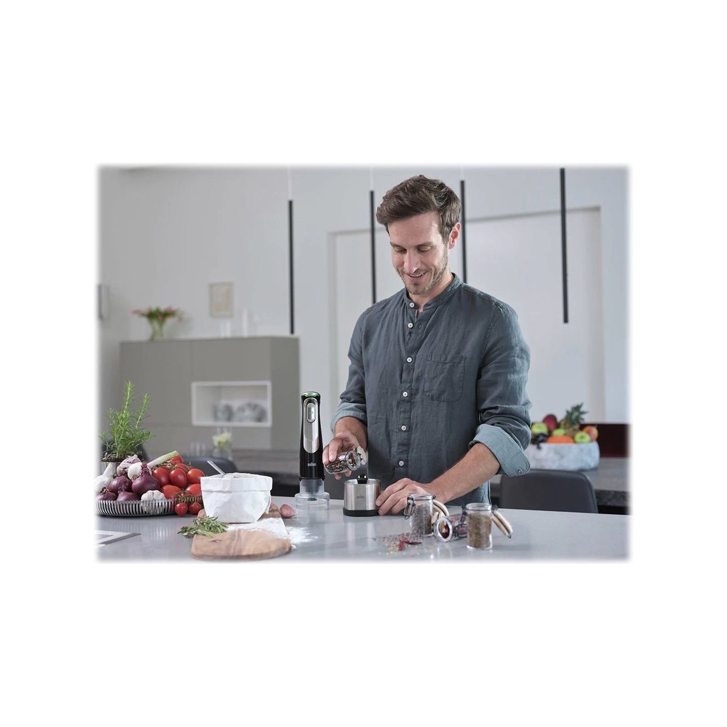 Braun | Hand Blender | MQ9138XI MultiQuick 9 | Hand Blender | 1200 W | Number of speeds 3 | Chopper | Ice crushing | Black/Stain