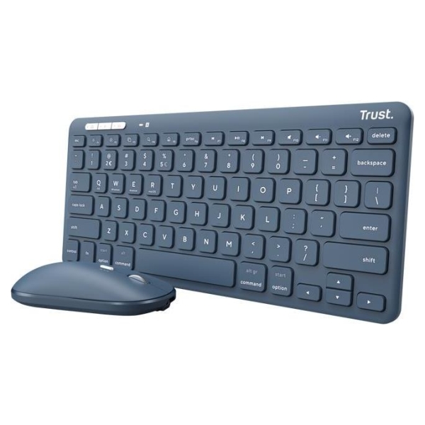 Trust KEYBOARD +MOUSE WRL LYRA/BLUE 24937 TRUST