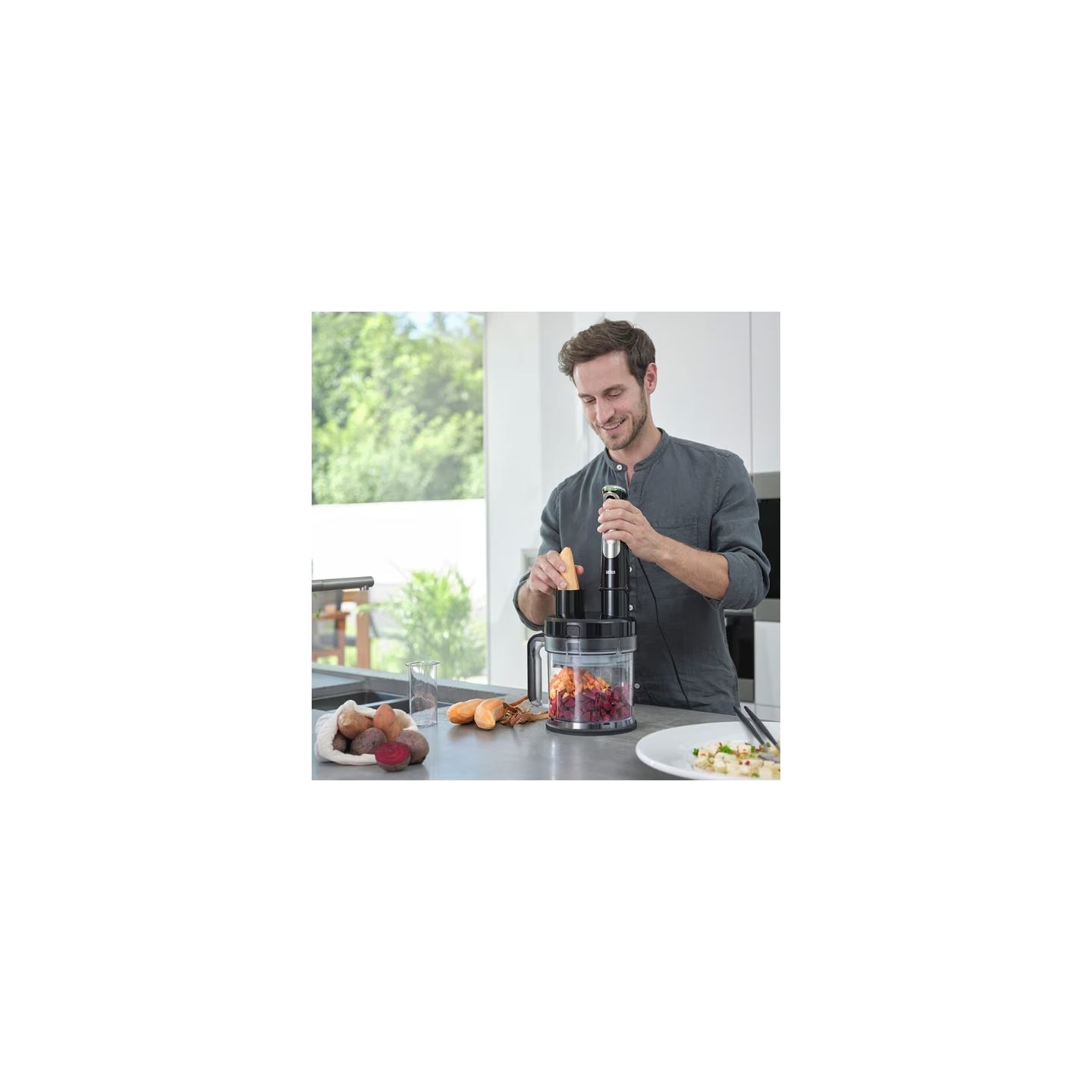 Braun MultiQuick 9 MQ9195XLI | Hand Blender | 1200 W | Number of speeds 3 | Black/Stainless Steel