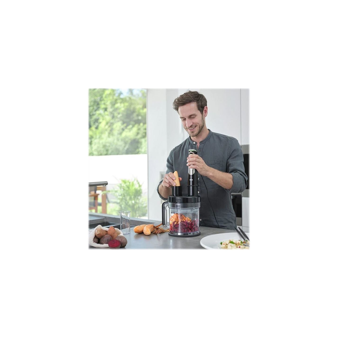 Braun MultiQuick 9 MQ9195XLI | Hand Blender | 1200 W | Number of speeds 3 | Black/Stainless Steel