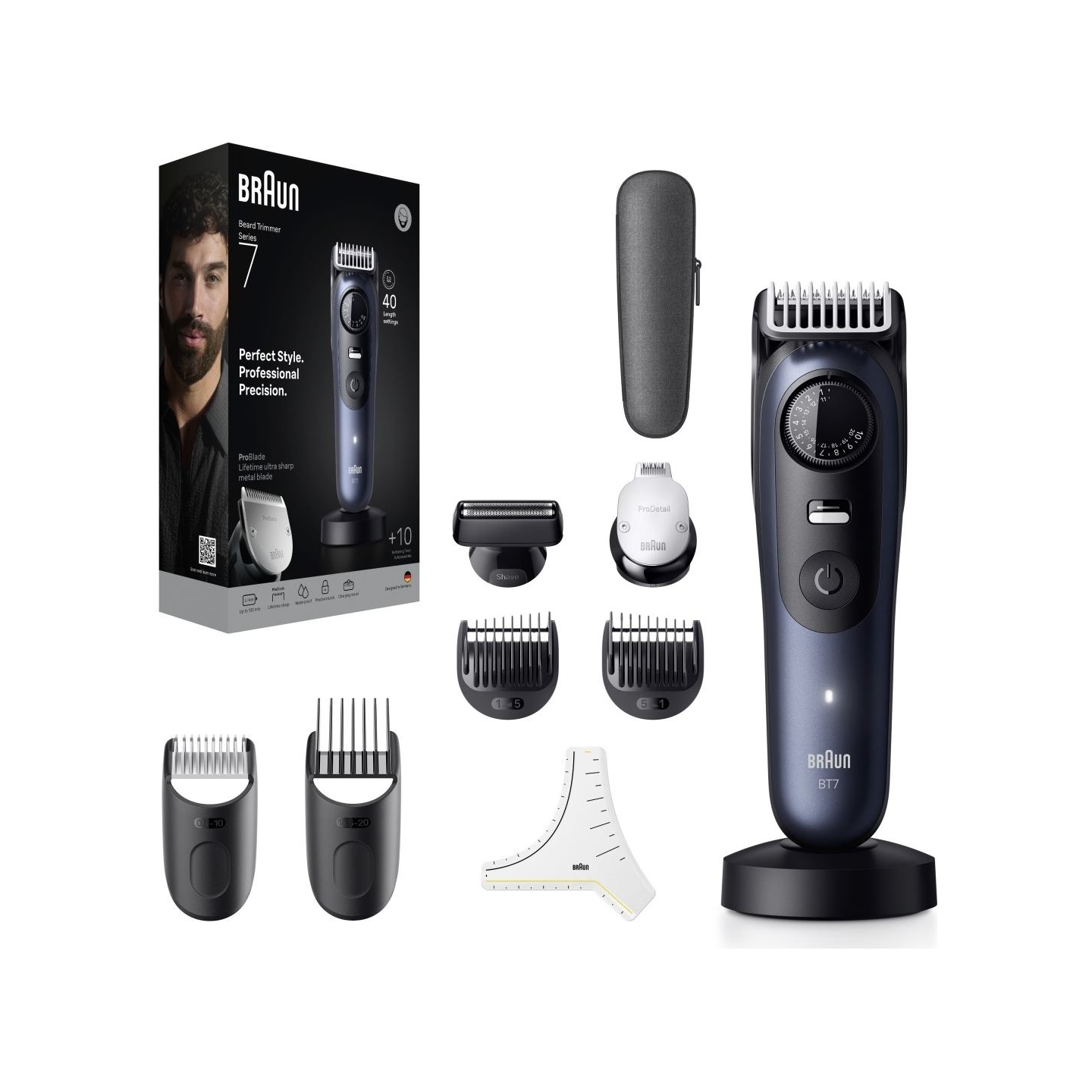 Braun Beard Trimmer | Series 7 BT7540 | Cordless | Number of length steps 40