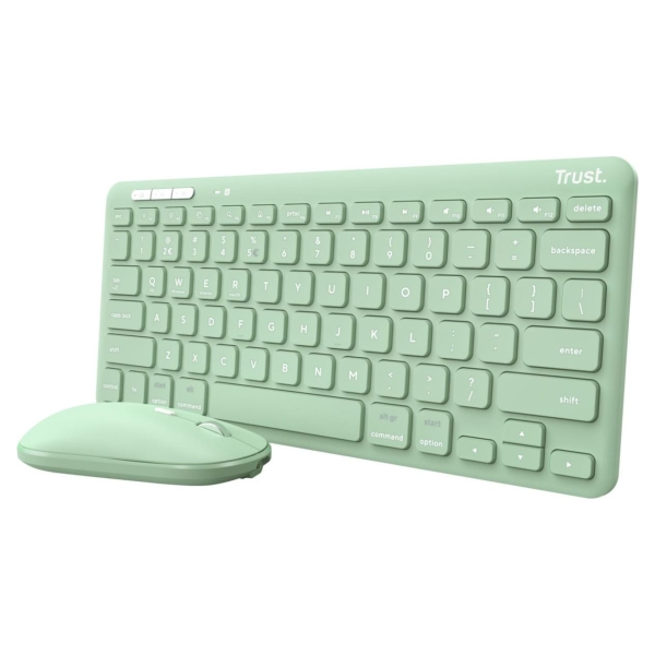 Trust KEYBOARD +MOUSE WRL LYRA/GREEN 24942 TRUST