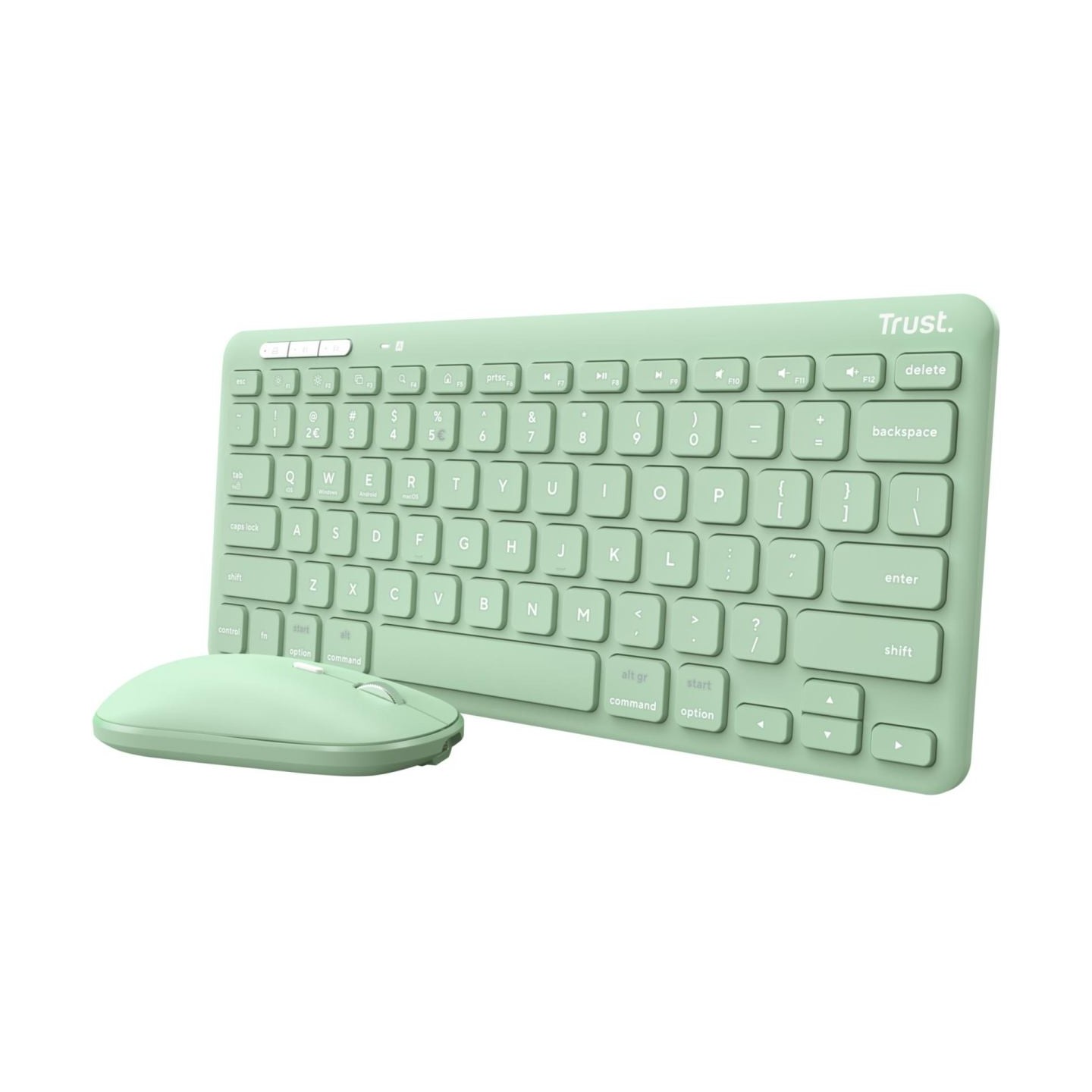 Trust KEYBOARD +MOUSE WRL LYRA/GREEN 24942 TRUST
