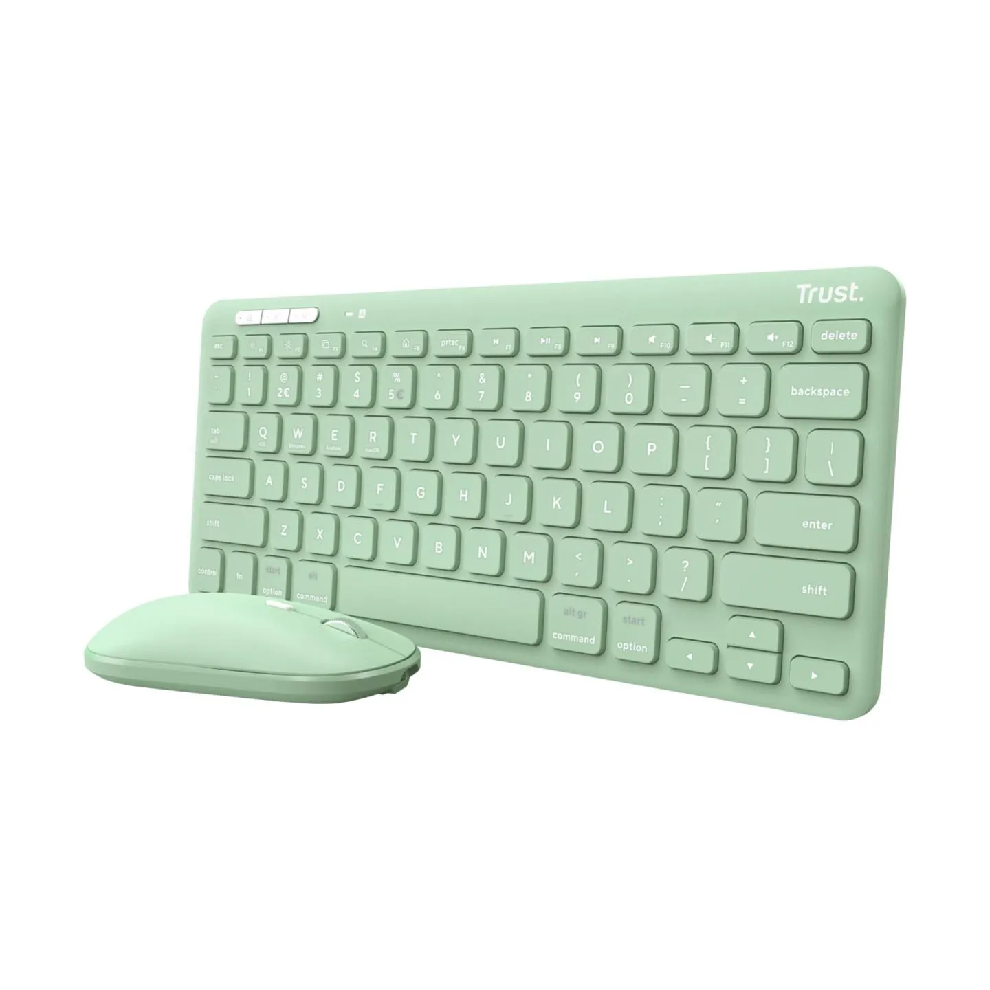 Trust KEYBOARD +MOUSE WRL LYRA/GREEN 24942 TRUST