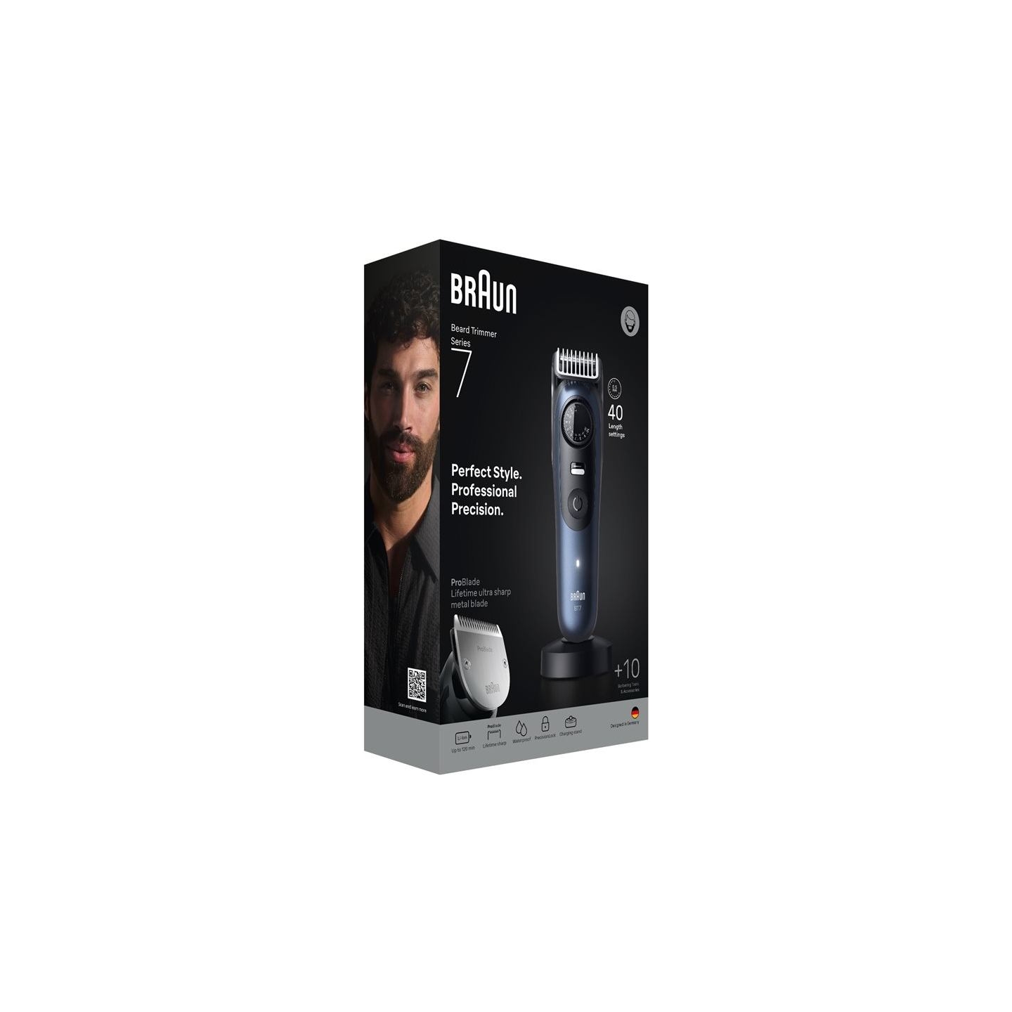 Braun Beard Trimmer | Series 7 BT7540 | Cordless | Number of length steps 40