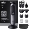 Braun 13in1 Grooming Kit | All-in-One Series 7 AIO7560 | Cordless | Number of length steps 14 | Black/Grey