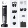 Braun 13in1 Grooming Kit | All-in-One Series 7 AIO7560 | Cordless | Number of length steps 14 | Black/Grey