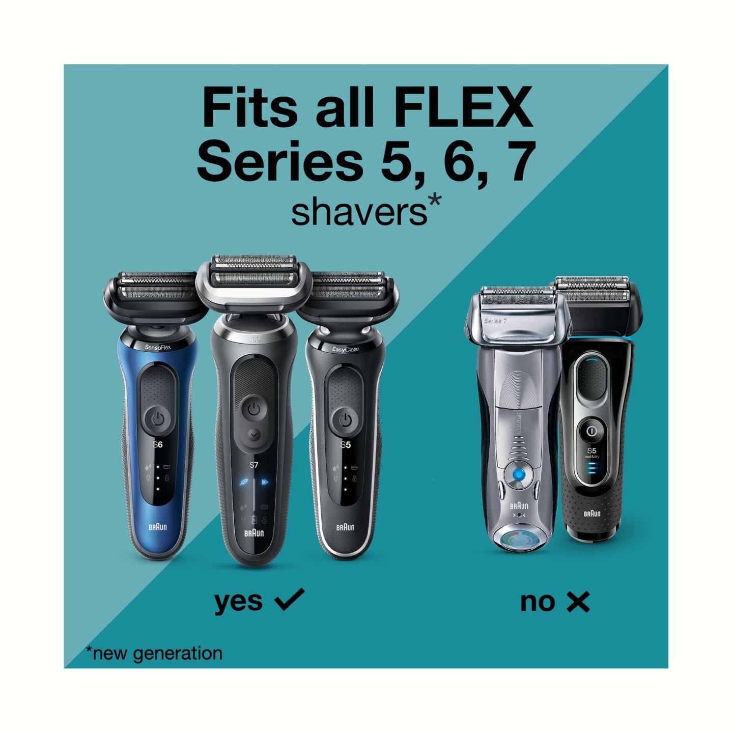 Braun 74S Shaver Replacement Head Series 7, Silver