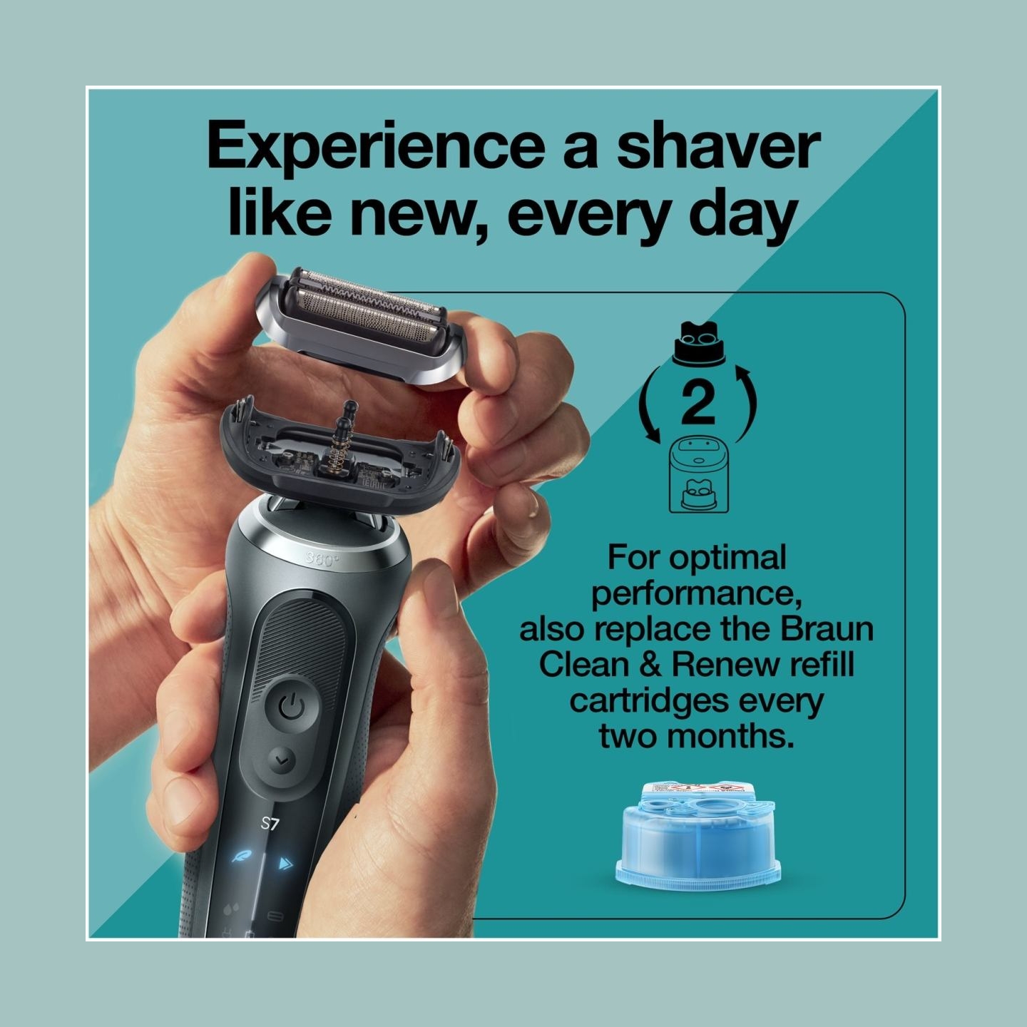 Braun 74S Shaver Replacement Head Series 7, Silver