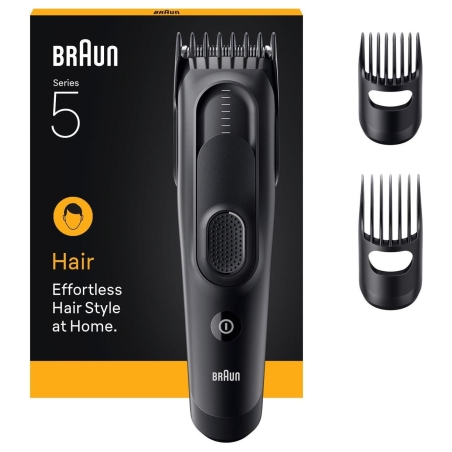 Braun Hair Clipper | HC5530 Series 5 | Cordless | Number of length steps 17 | Black