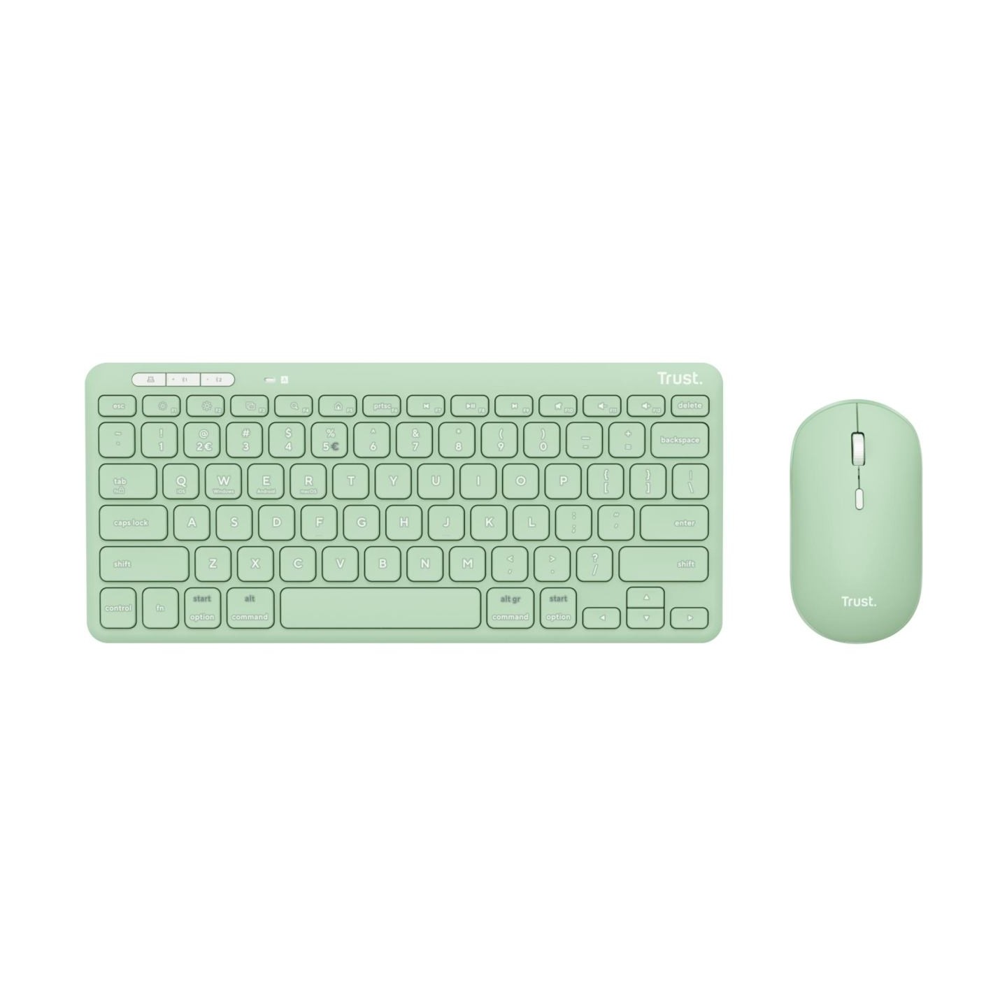 Trust KEYBOARD +MOUSE WRL LYRA/GREEN 24942 TRUST