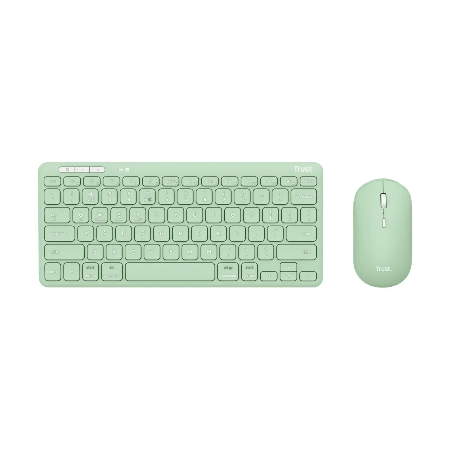 Trust KEYBOARD +MOUSE WRL LYRA/GREEN 24942 TRUST