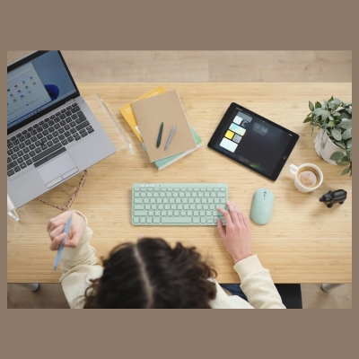 Trust KEYBOARD +MOUSE WRL LYRA/GREEN 24942 TRUST