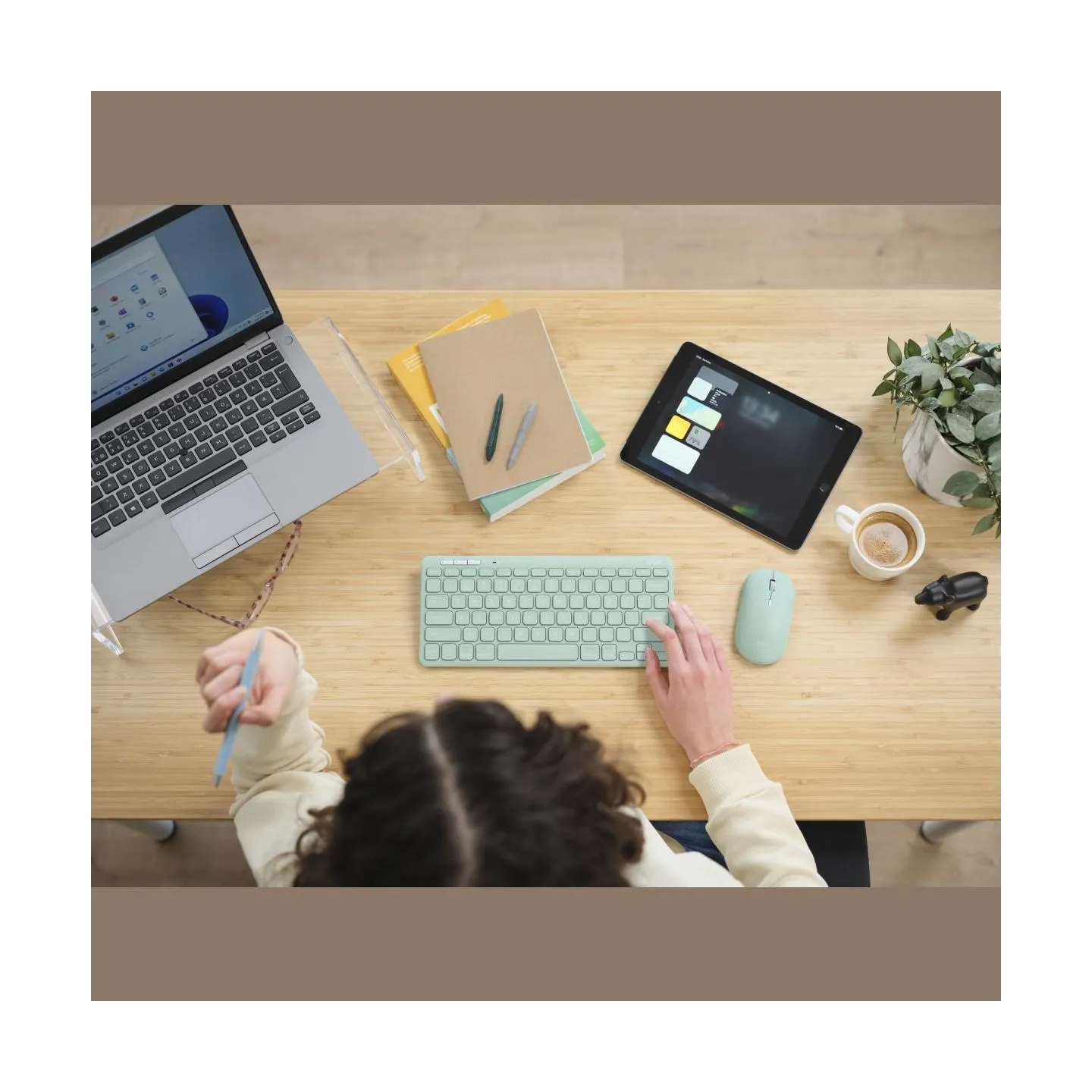 Trust KEYBOARD +MOUSE WRL LYRA/GREEN 24942 TRUST