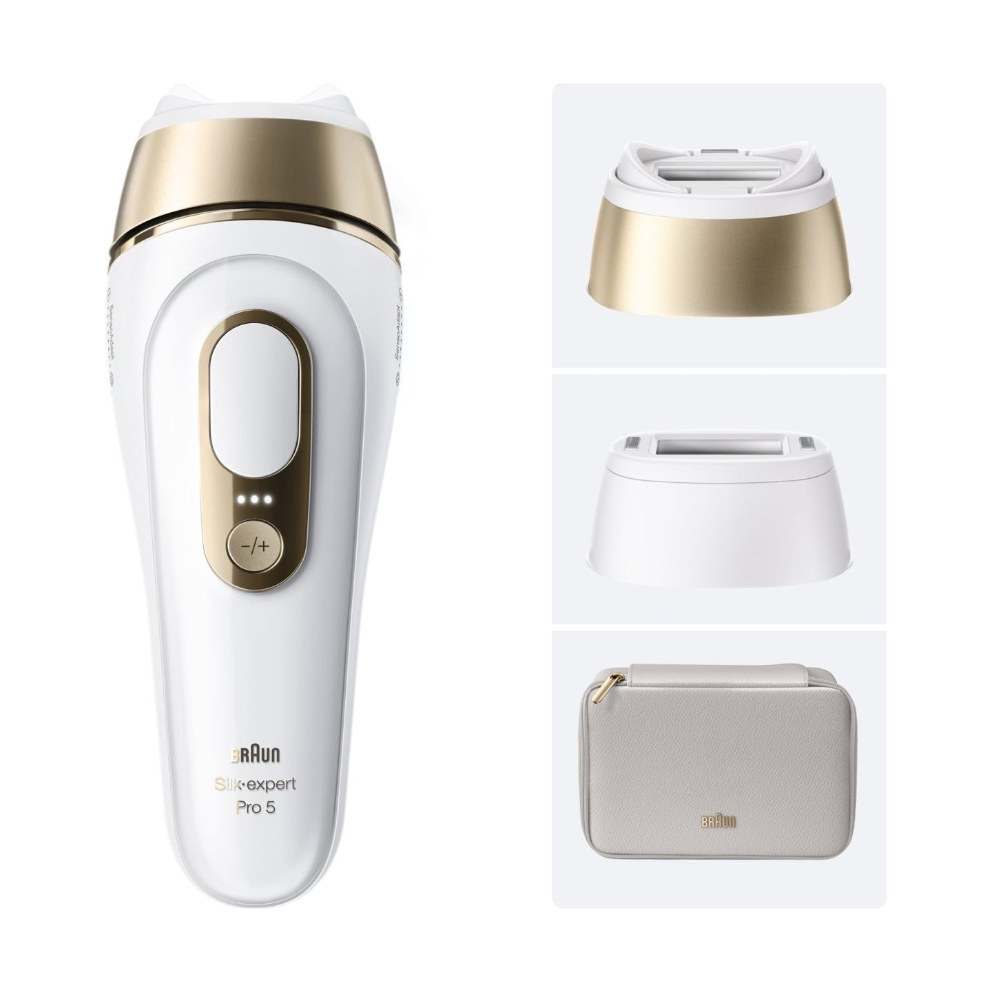 Braun IPL Epilator | Silk expert Pro 5 PL5210 | Number of power levels 3 | White/Gold