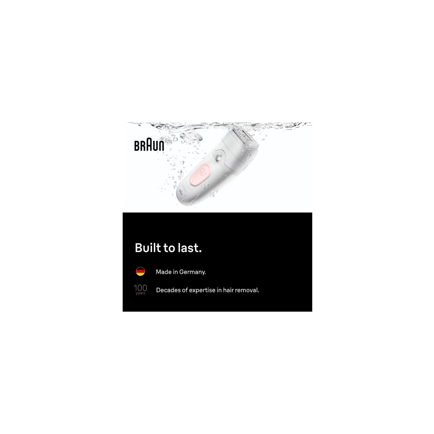Braun Epilator | Silk-épil 5 SE5-000 | Operating time (max) 40 min | Number of power levels 2 | Wet & Dry | White/Pink