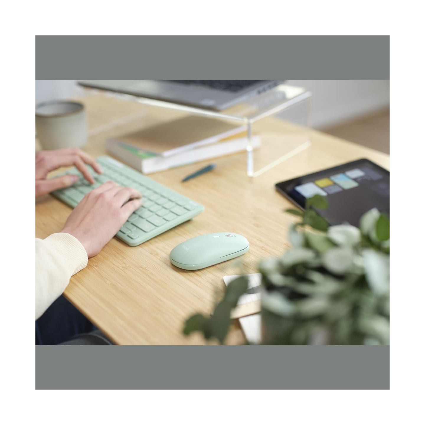 Trust KEYBOARD +MOUSE WRL LYRA/GREEN 24942 TRUST