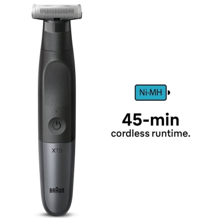 Braun Face and Body Hair trimmer | XT5300 Series XT5 | Cordless | Wet & Dry | Number of length steps 6 | Black/Silver