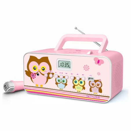 Muse | M-29KP | Portable radio CD/MP3 player with USB | 30 W | Pink/Image