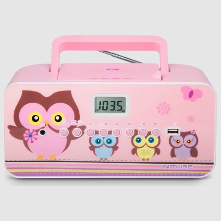 Muse | M-29KP | Portable radio CD/MP3 player with USB | 30 W | Pink/Image