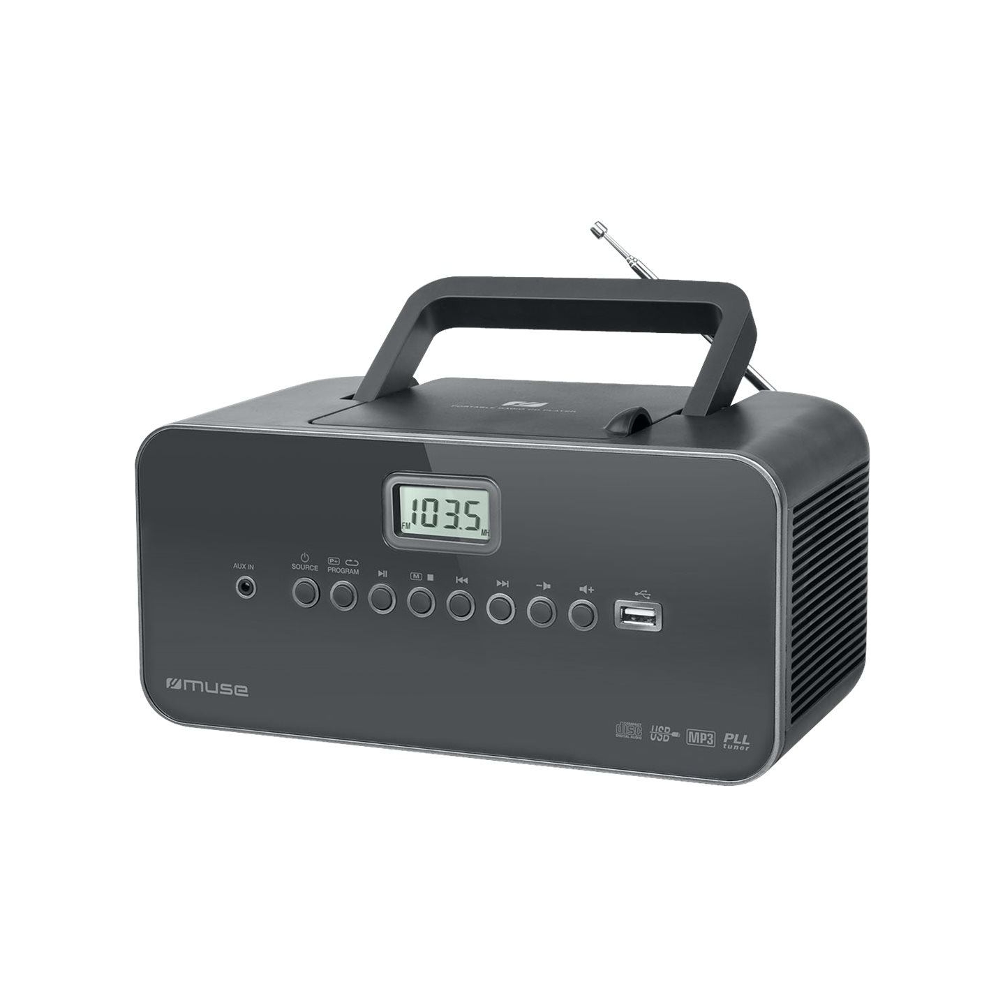 Muse | Portable radio | M-28DG | AUX in | Grey