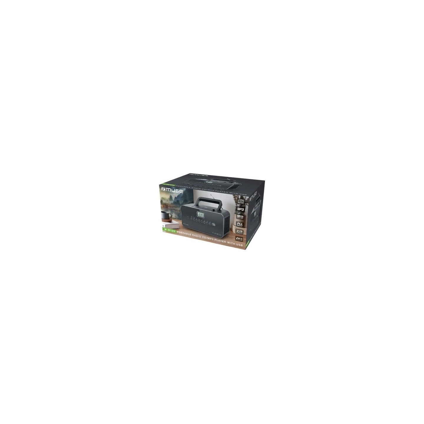 Muse | Portable radio | M-28DG | AUX in | Grey