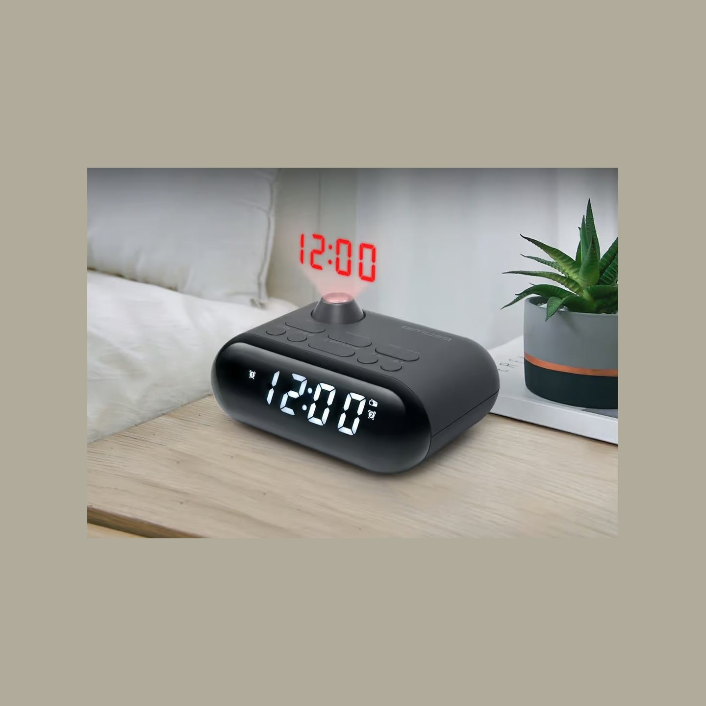 Muse Clock Radio With Projection | M-179 P | FM radio