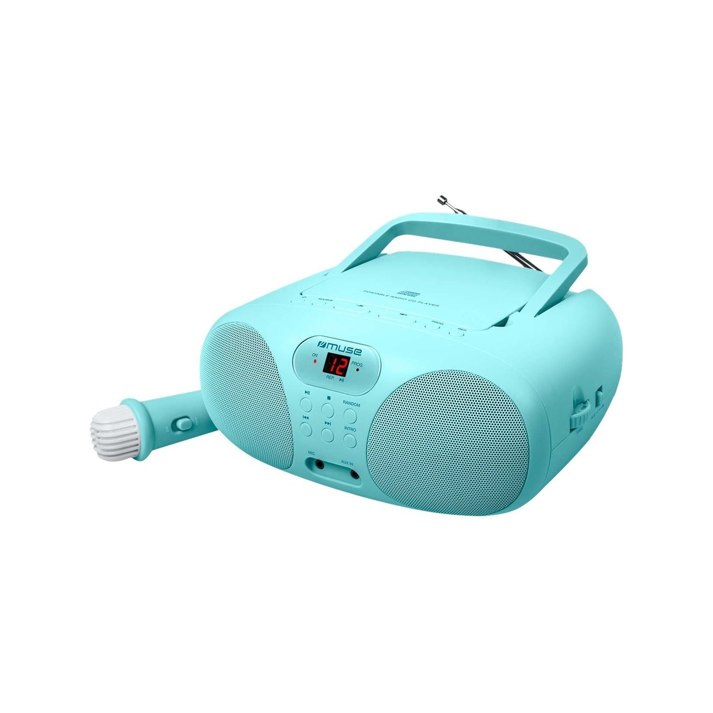 Muse | Portable Sing-A-Long Radio CD Player | MD-203 KB | AUX in | CD player | FM radio