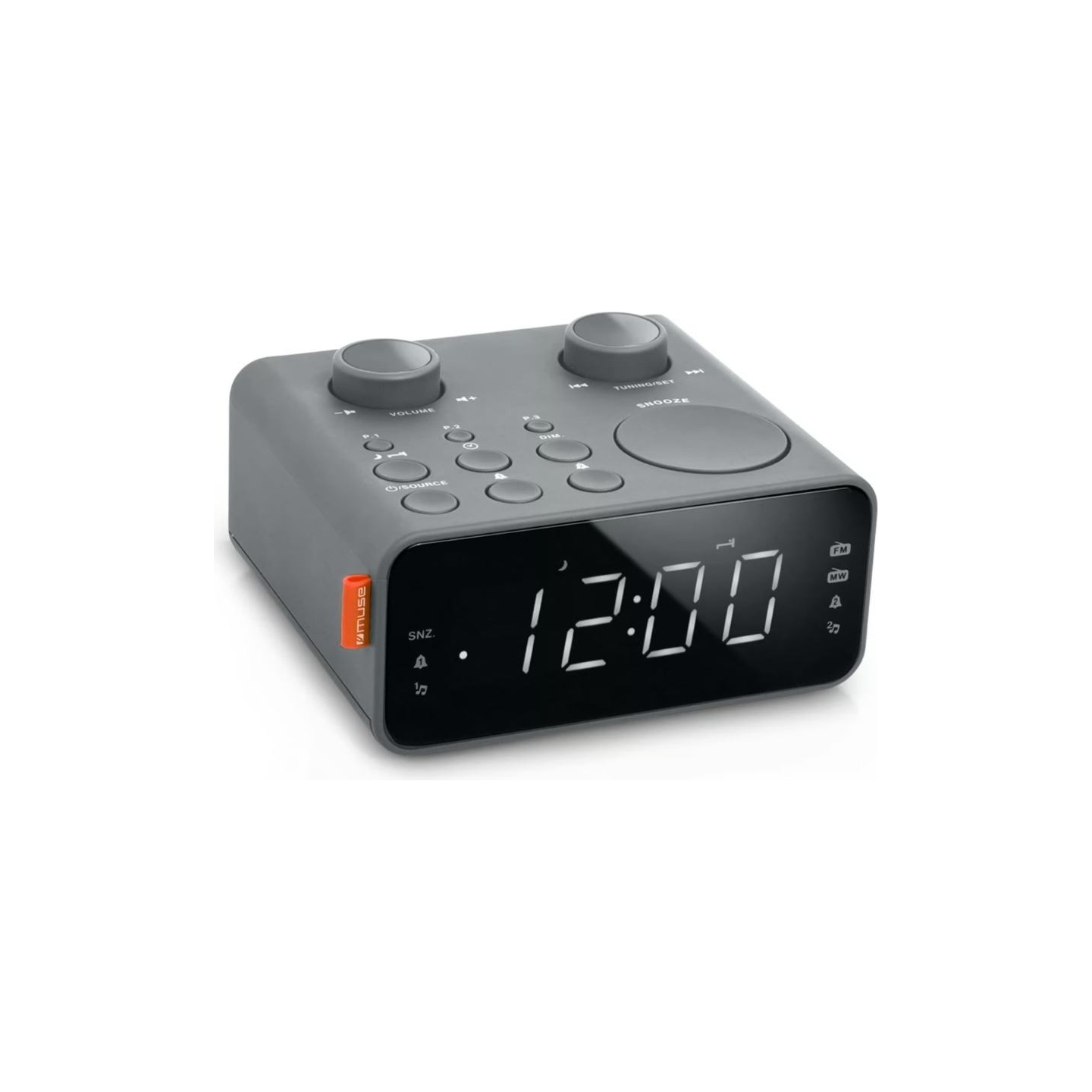 Muse Dual Alarm Clock Radio | M-17 LG | Alarm function | AUX in