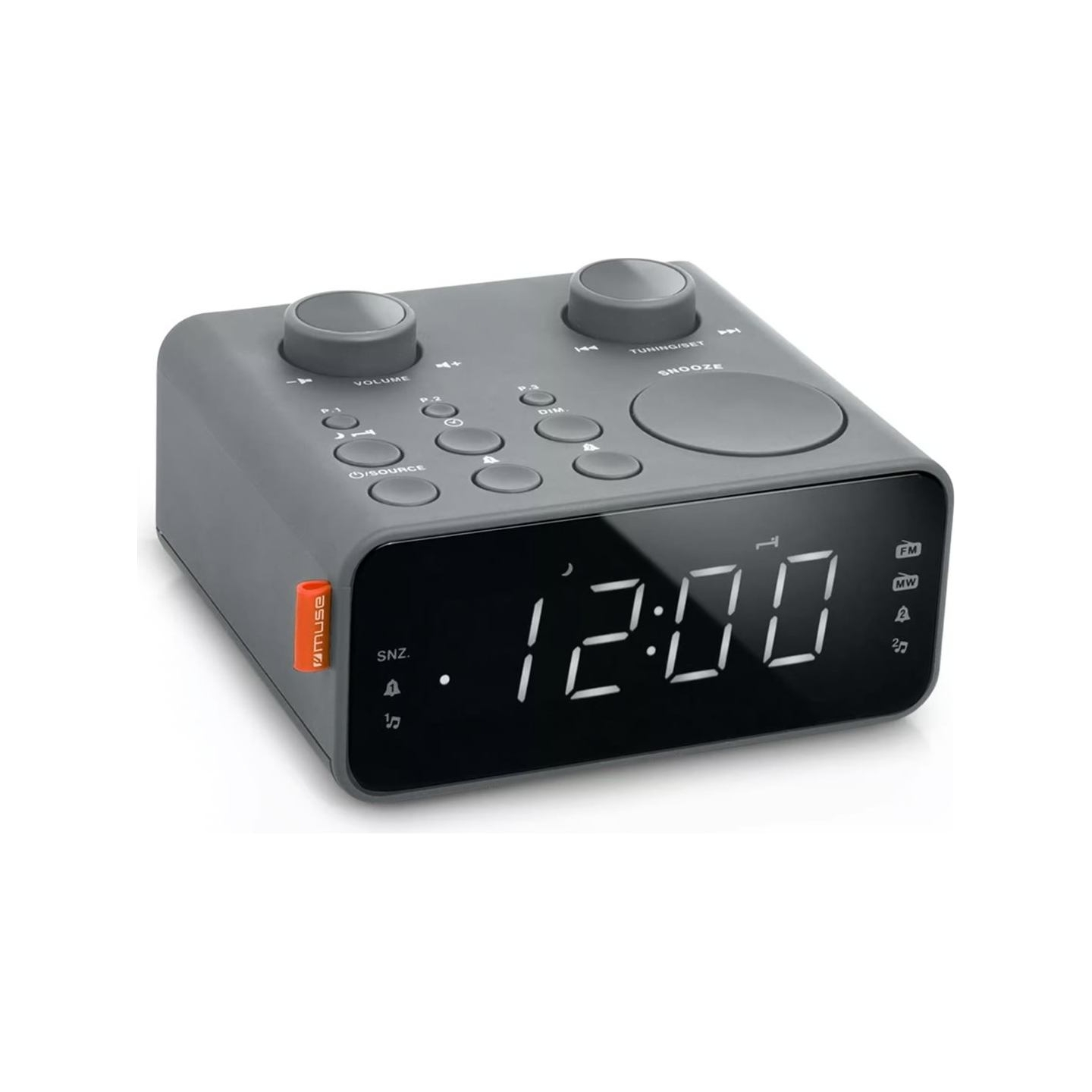 Muse Dual Alarm Clock Radio | M-17 LG | Alarm function | AUX in